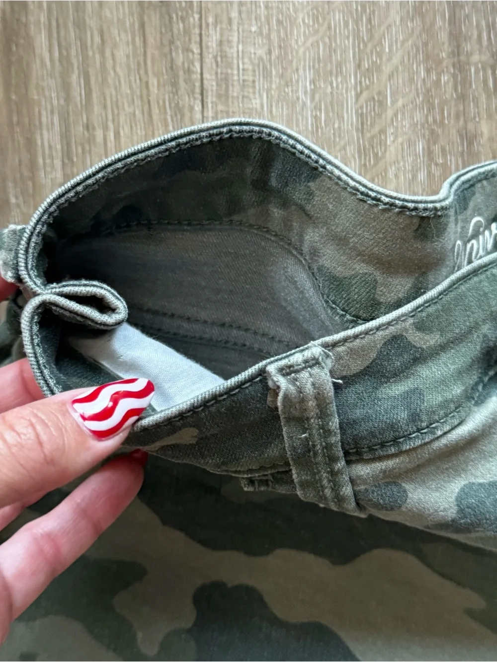 Universal Thread Green Camo Denim Shorts